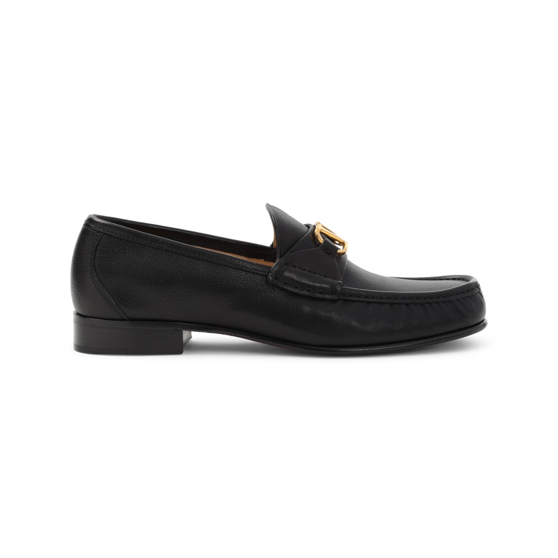Valentino Garavani Vlogo Signature Loafer With Gold-tone Logo Detail In Black