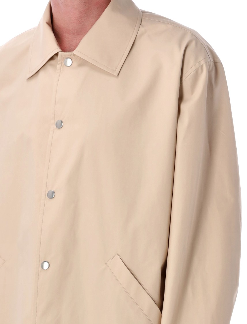Jil Sander Relaxed Fit Logo Jacket In Dark Sand In Neutral