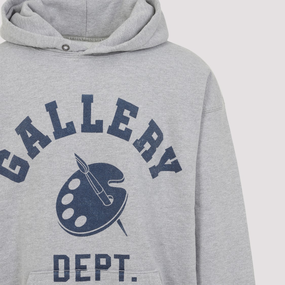Gallery Dept. Hooded Grey Sweatshirt With Bold Graphic Print In Grey