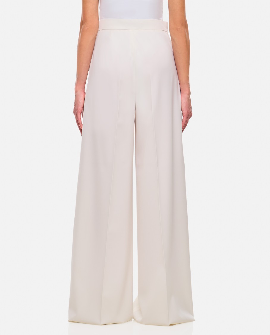 Max Mara Ninfa Long Wide Leg Trousers In White