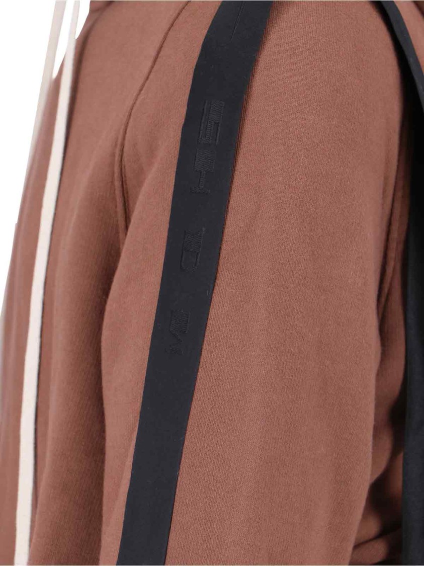 Rick Owens Drkshdw Hooded Sweatshirt With Ribbed Cuffs And Hem