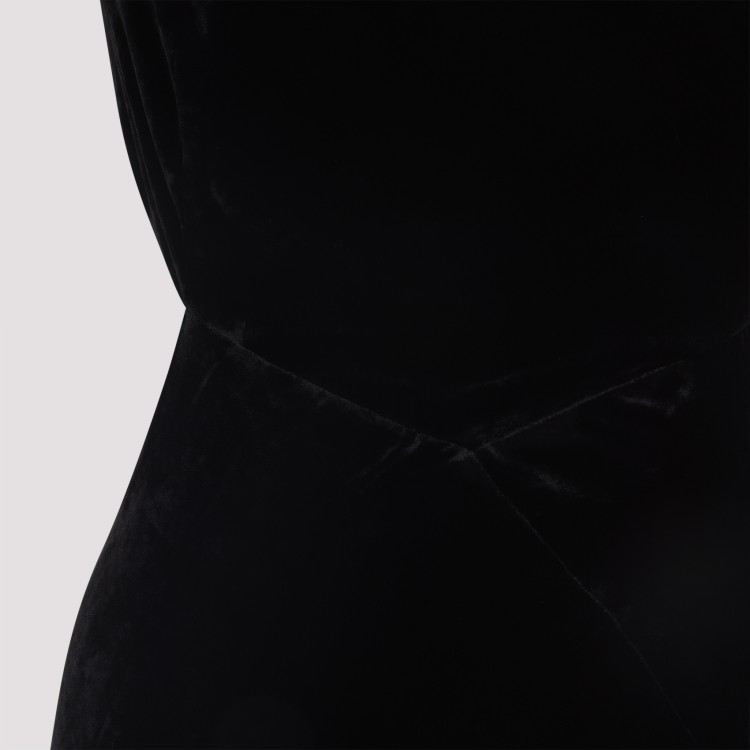 パーティードレス Rick Owens Black Evening Dress With Deep V-Neckline And Rick Owens Black Dress With Deep V-Neckline And Cutout
