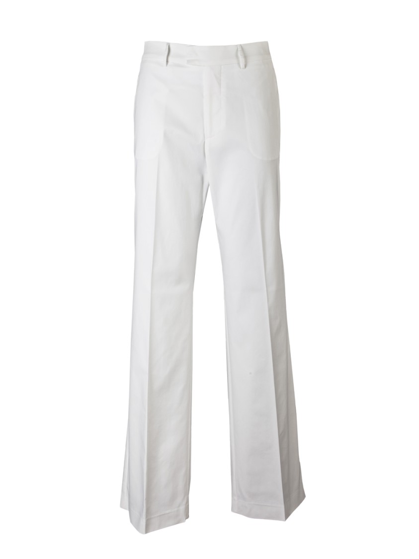 Berwich Pressed-crease Palazzo Pants In White
