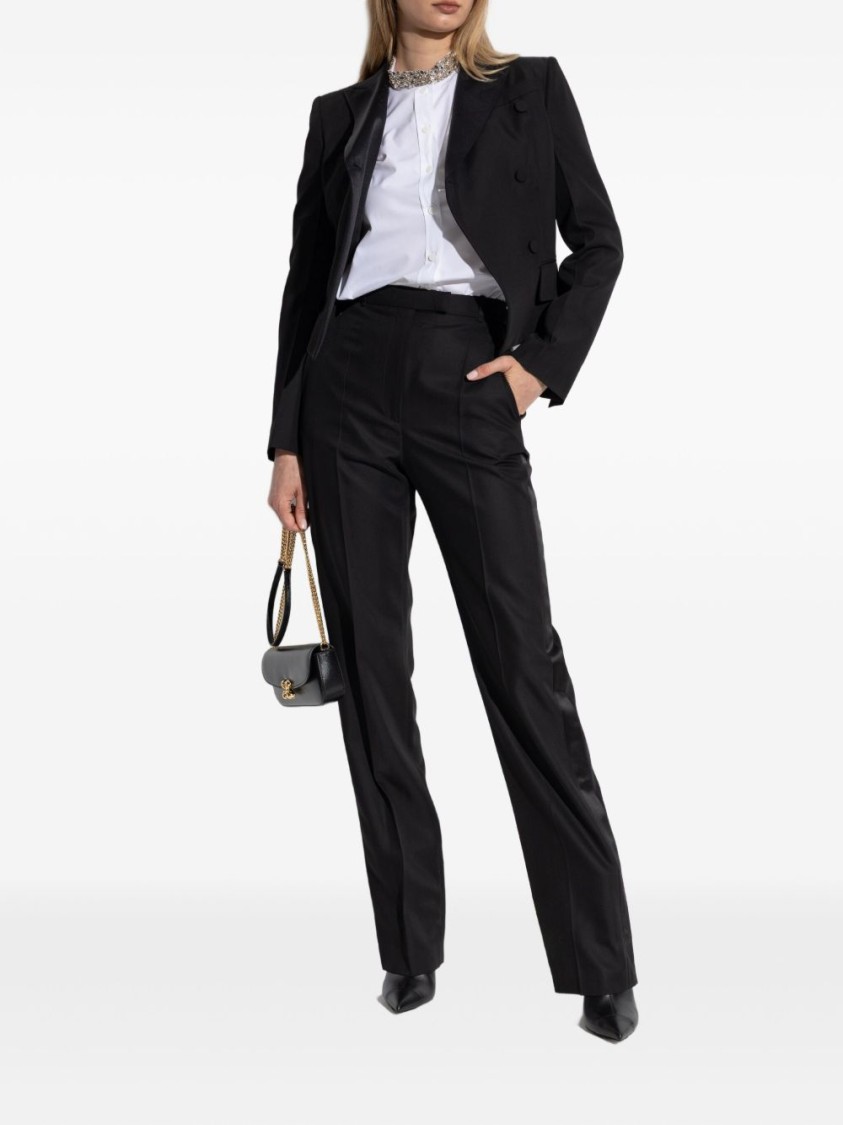 Alexander Mcqueen Structured White Button-down Shirt In White