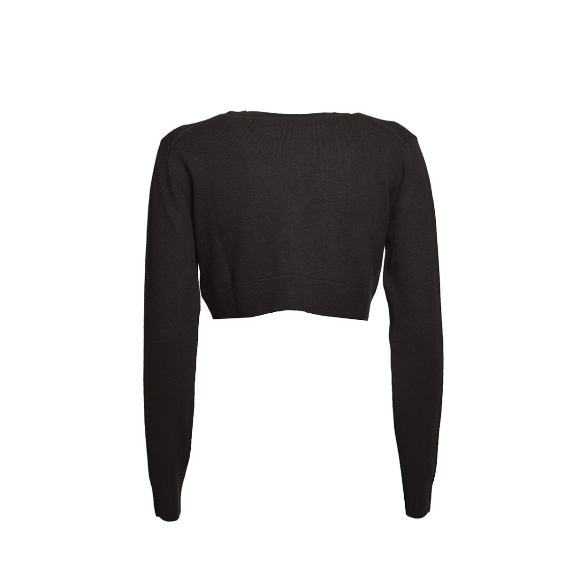 Shop Patou Wool Cashmere Cropped Sweater - Chocolate