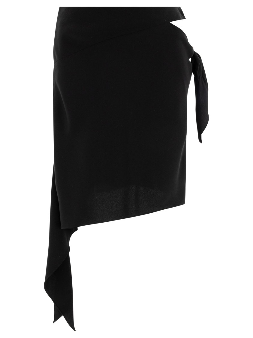 Courrèges Asymmetrical Midi Skirt In Black