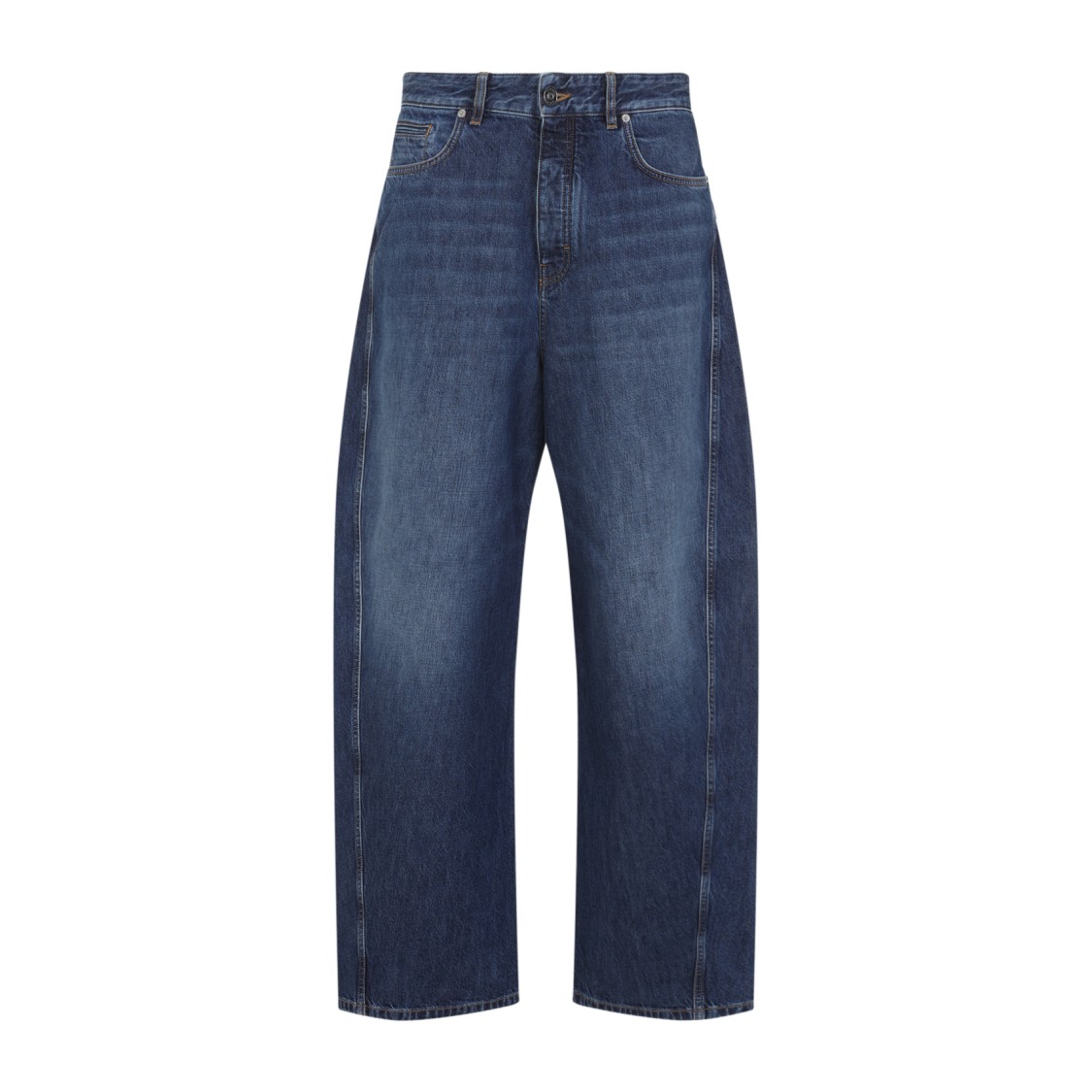 Givenchy Dark Blue Cotton Trousers In Gray