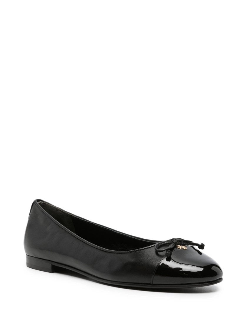 Tory Burch Cap-toe Ballet Flats In Black
