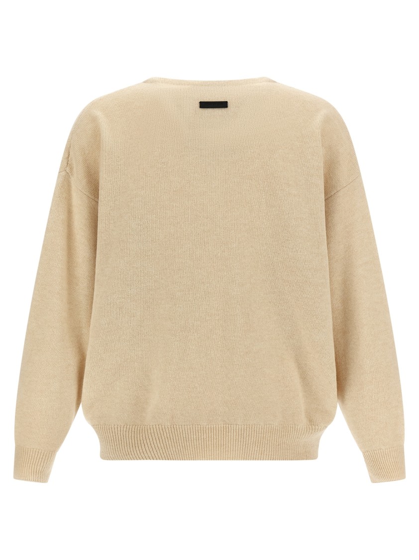 Fear Of God Sweater Keyhole Neckline Button Detail In Neutral