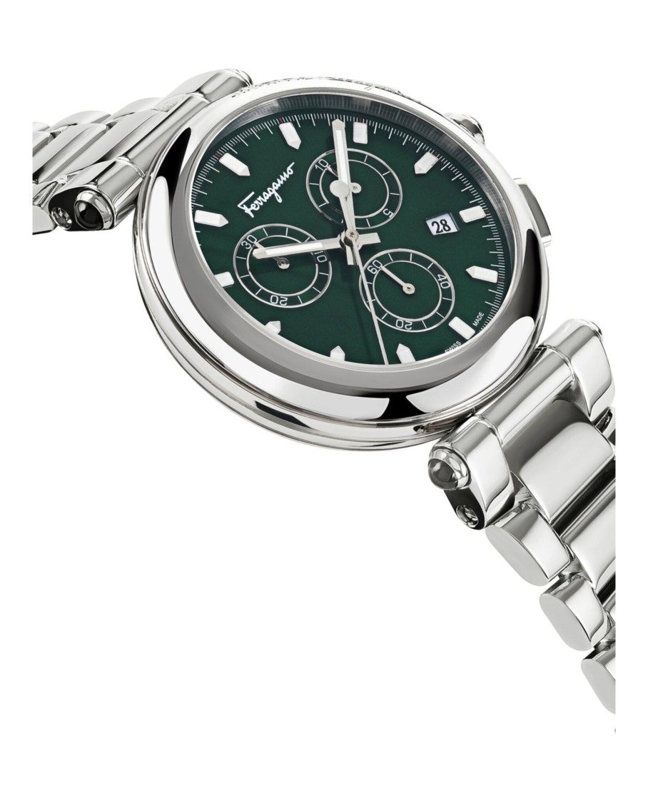 Ferragamo Idillio Chrono Bracelet Watch In Metallic