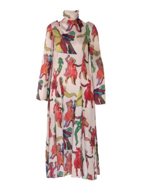 Stella Mccartney Viscose Blend Dress With Exposed Shoulders