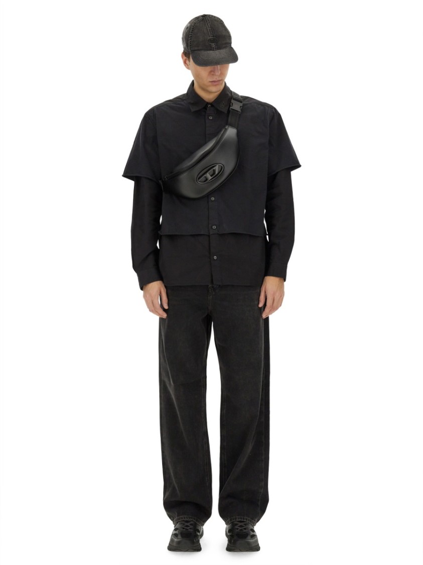 Shop Diesel S-gaston-o Shirt In Black