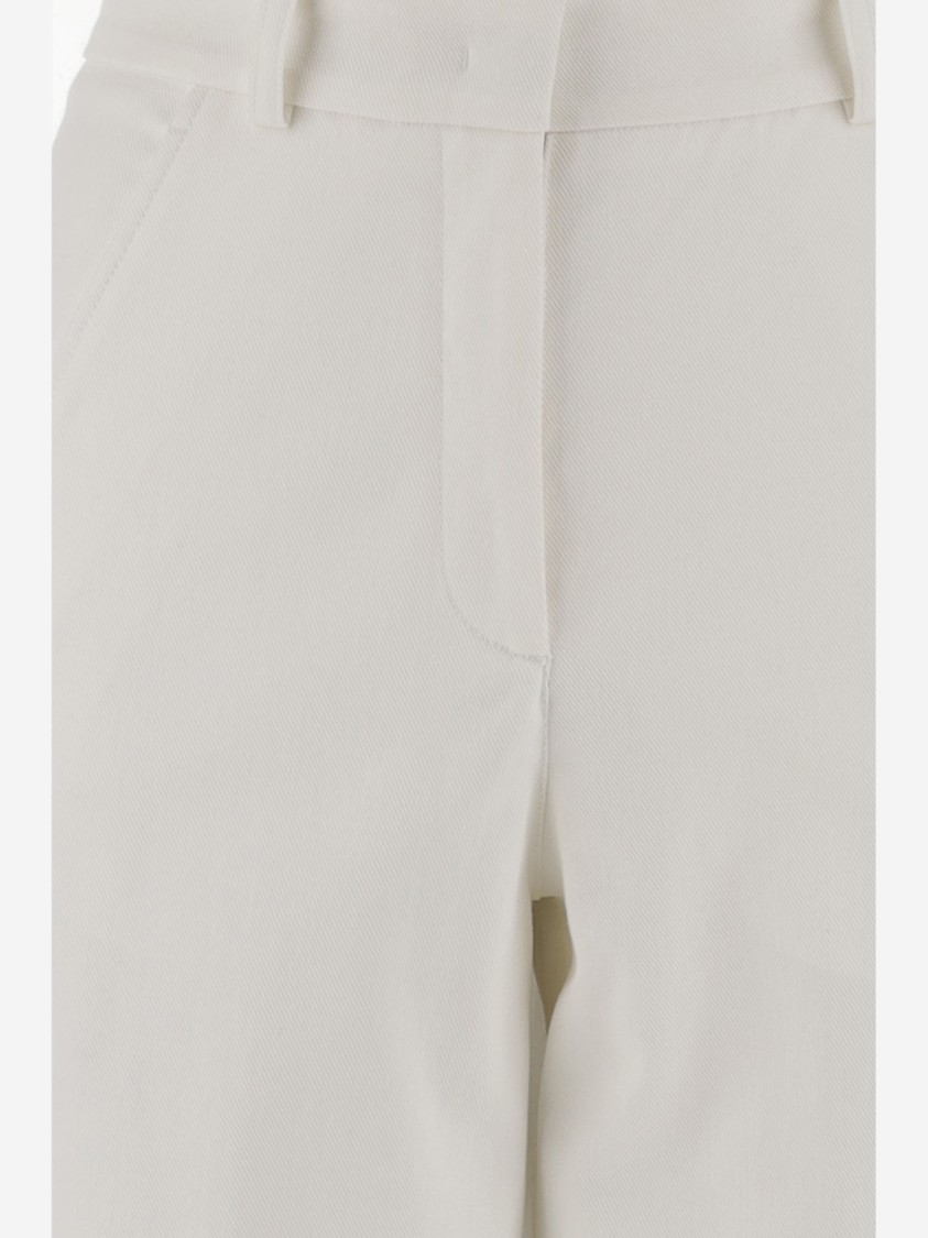 Shop Ql2 Stretch Cotton Pants In Grey