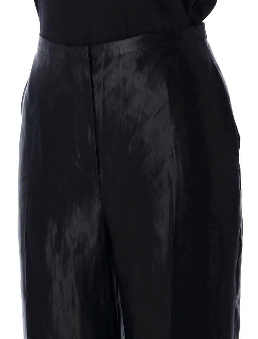 Loulou Studio Noro Leather Wide-leg Pants In Black