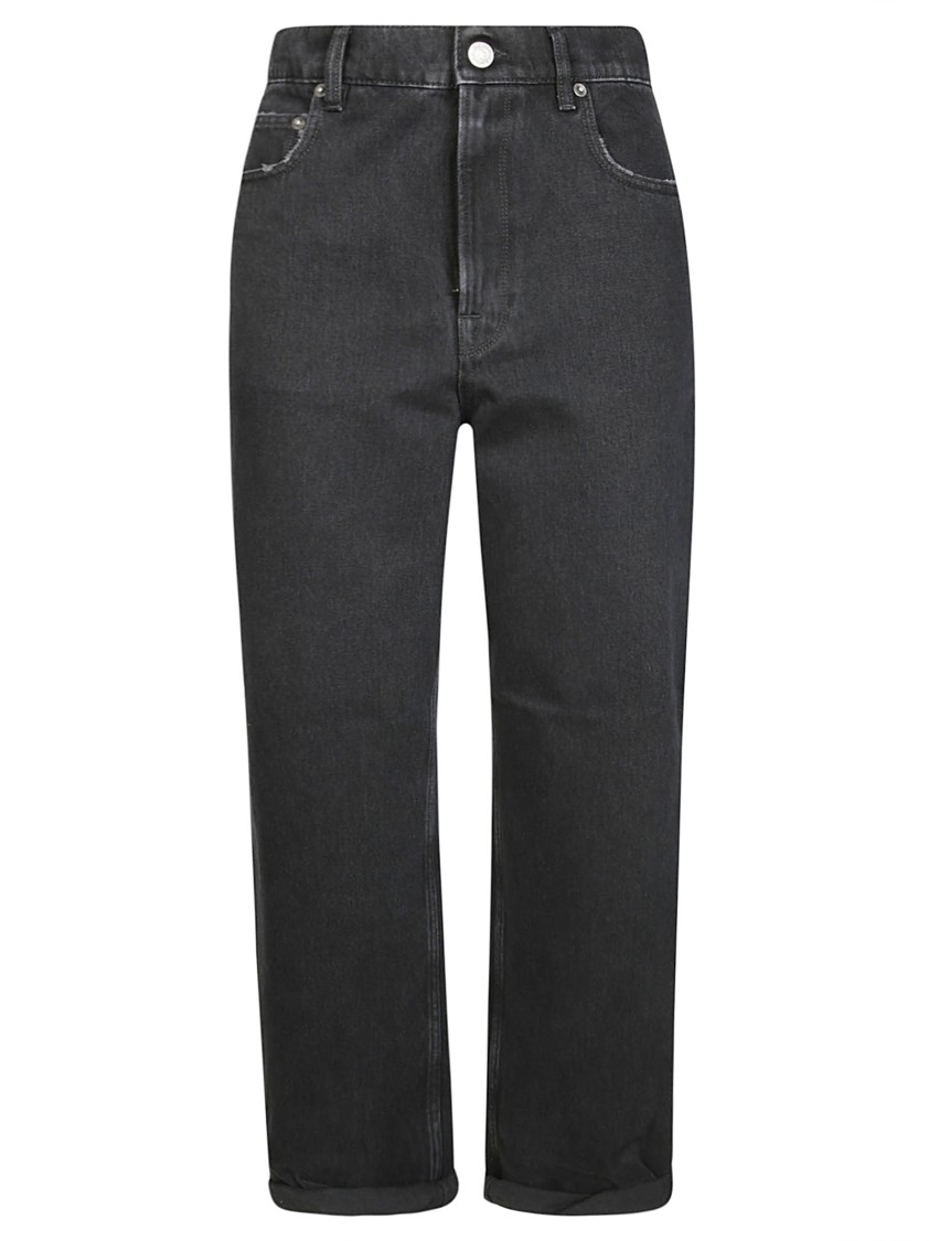 Golden Goose High-waisted Straight-leg Denim Pants With Vintage Wash