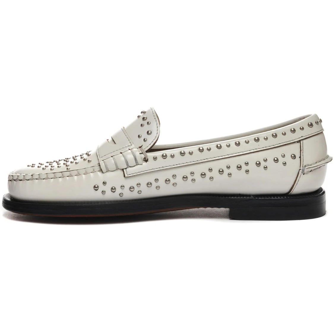 Shop Sebago Moccasin With Hand-sewn Vamp In Grey