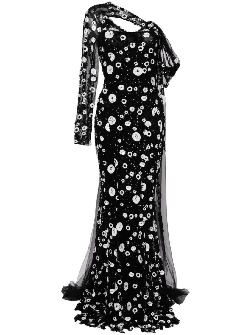 Saiid Kobeisy Sequin-embellished Tulle Gown In Black
