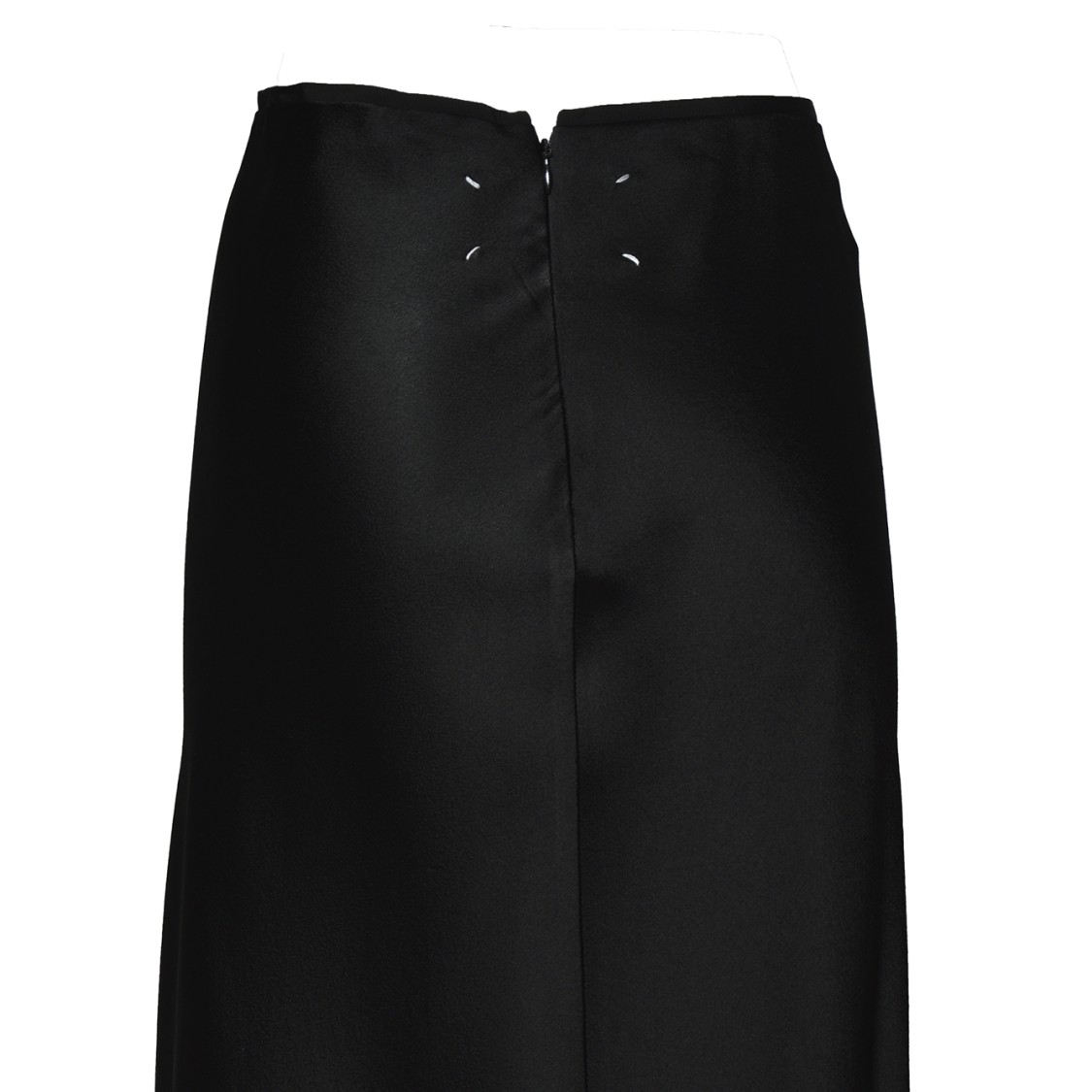 MAISON MARGIELA MAISON MARGIELA BLACK VISCOSE SATIN MAXI SKIRT