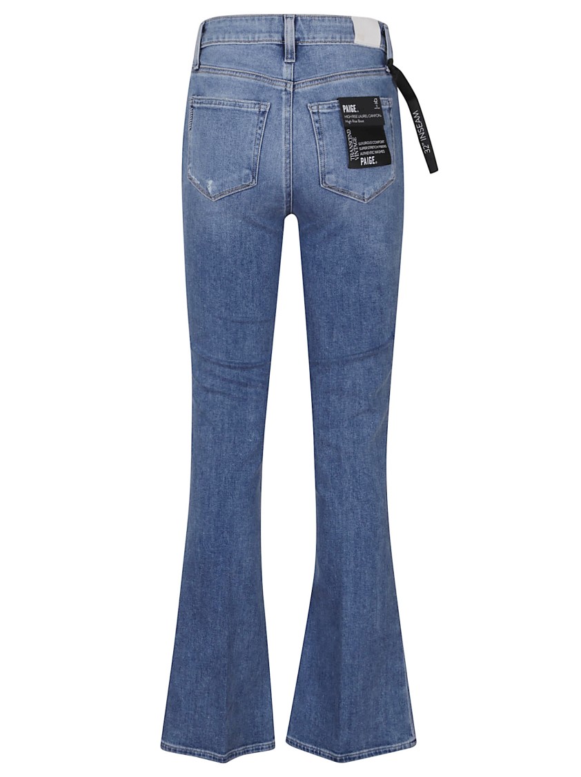 Paige Colette High-rise Flared Cropped Jeans In Blue