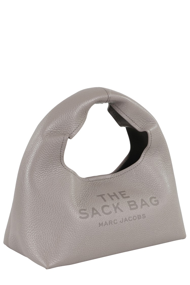 Marc Jacobs Mini Sack Handbag In Soft Full-grain Leather In Grey