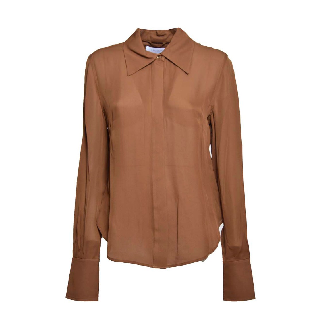 EQUIPMENT EQUIPMENT GRAYSEN BLOUSE IN BROWN SILK WITH SASH