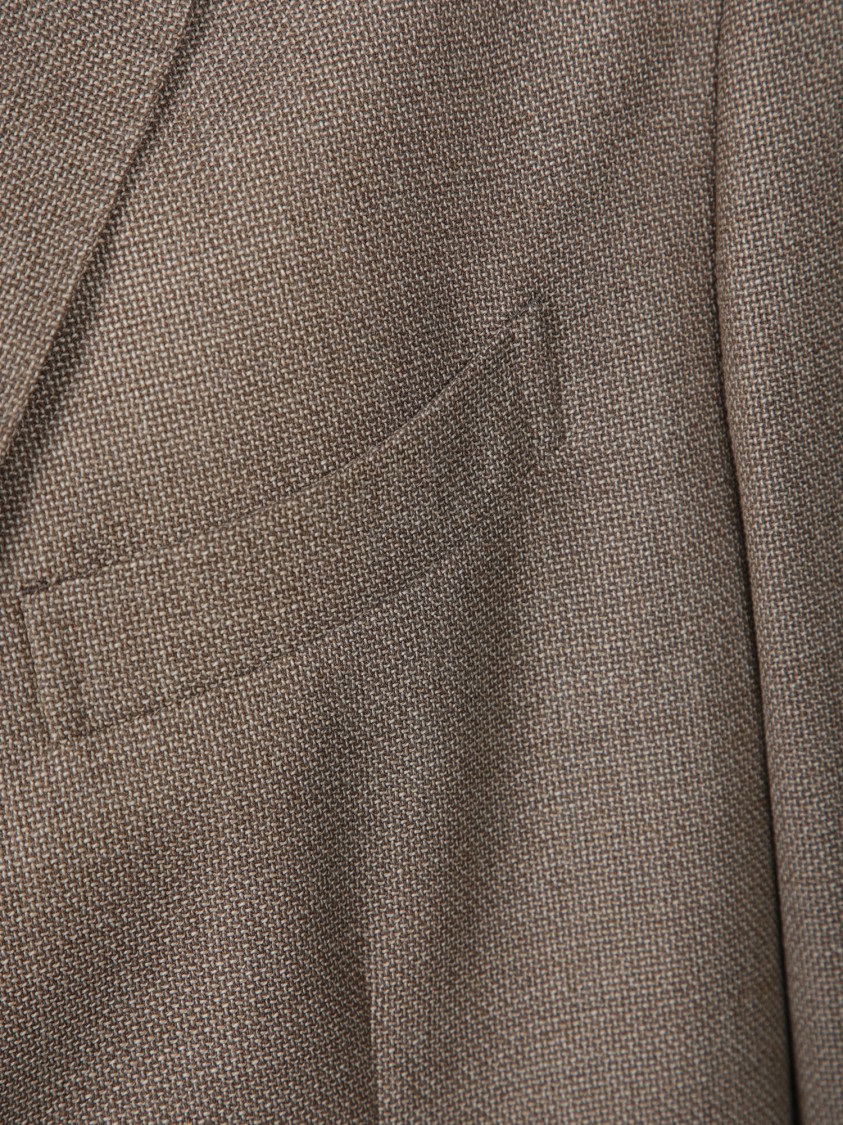 Boglioli Beige Hopsack Jacket In Gray