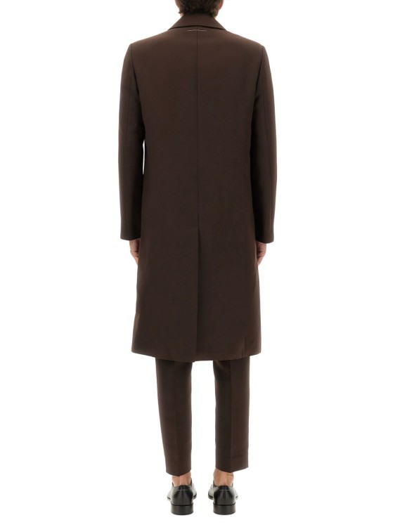 Mm6 By Maison Margiela Mid-Thigh Length Wool Blend Coat Trench - Main Image