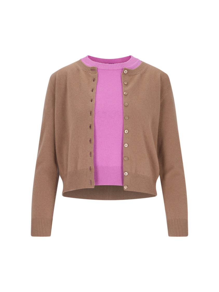 Canessa Cashmere Twinset" Brown Cardigan