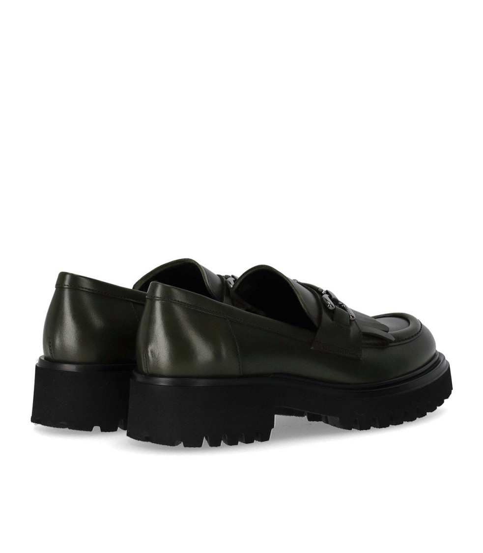 Guglielmo Rotta Wau Military Green Loafer In Green