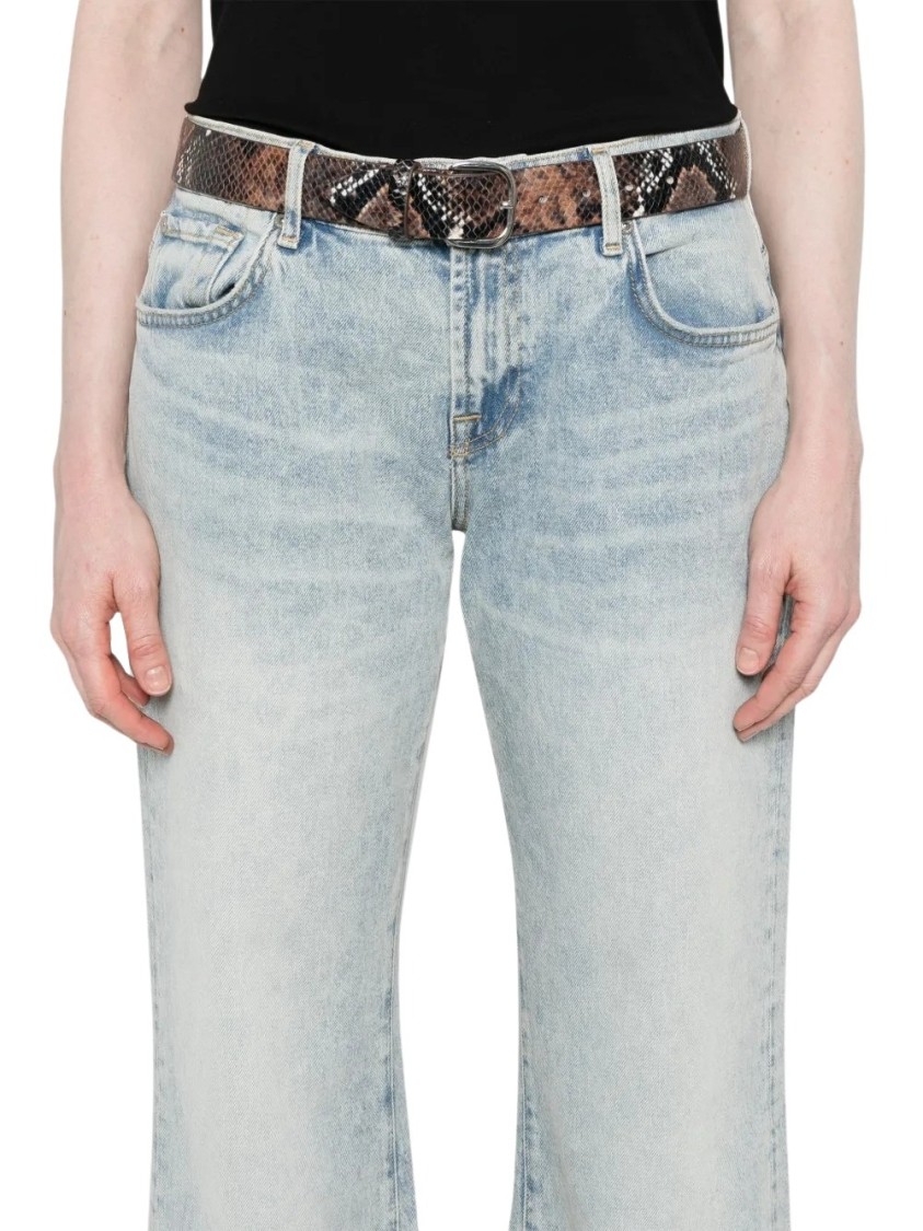 7 For All Mankind Spencer Flare Sahara With Worn Hem