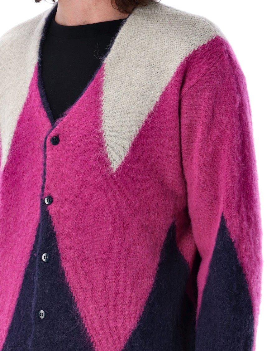 Manastash Aberdine Chevron-patterned Cardigan In Multicolor