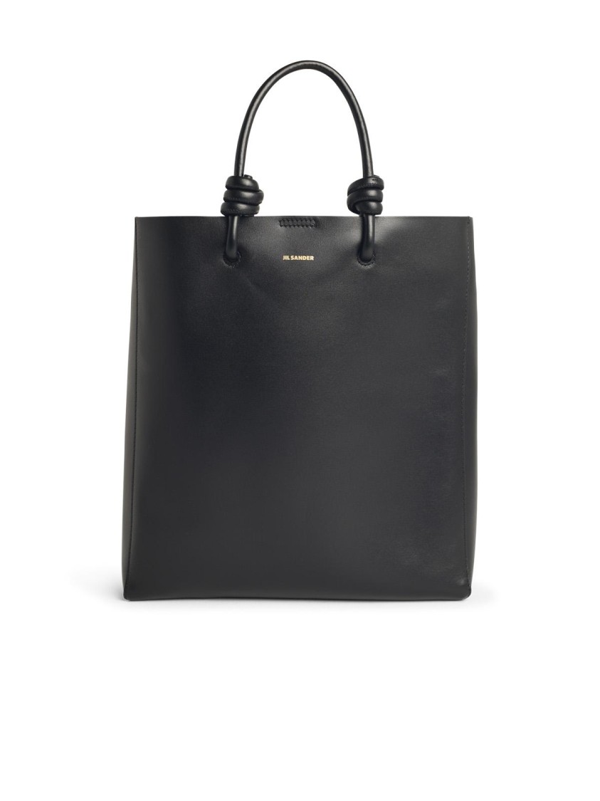 Jil Sander Rectangular Shape Top Handles Shoulder Strap Bag In Black