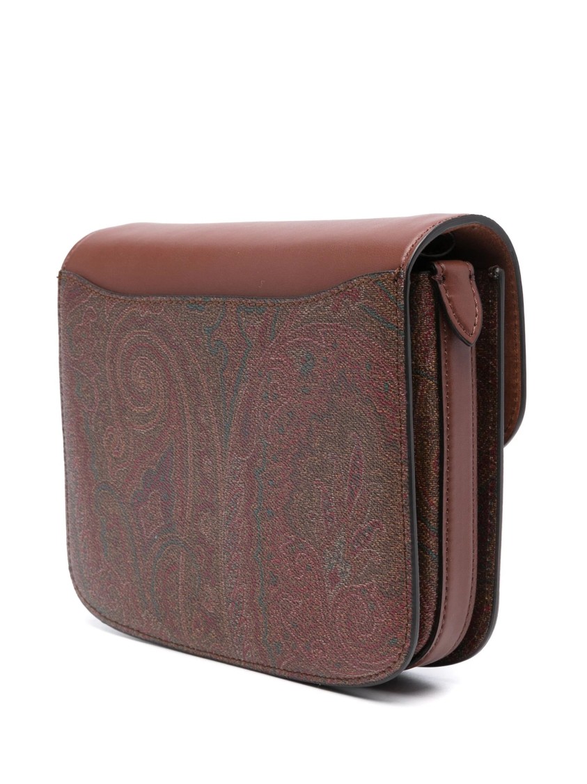 Etro Printed Canvas Essential S Crossbody Bag In Brown