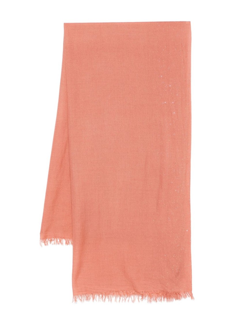 Faliero Sarti Virgin Wool And Silk Pink Scarf