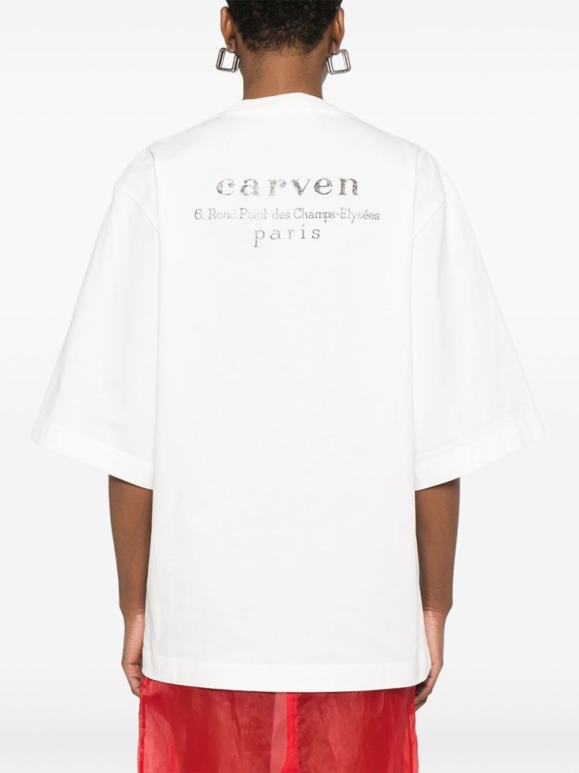 Carven Wide-sleeved Cotton Sweater With Subtle Branding