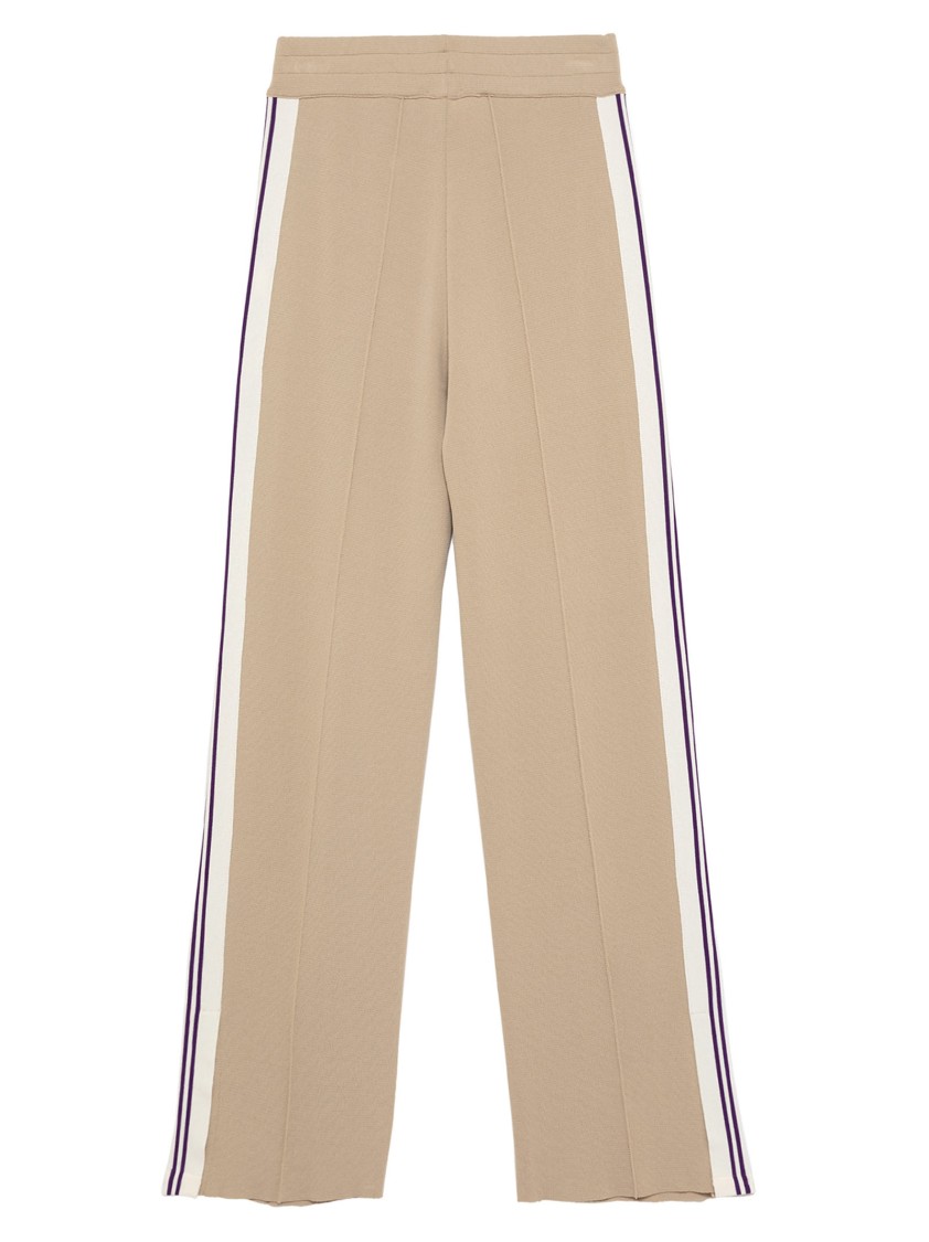 Shop Autry Relaxed Fit Beige Knit Joggers With Striped Bands In Neutrals