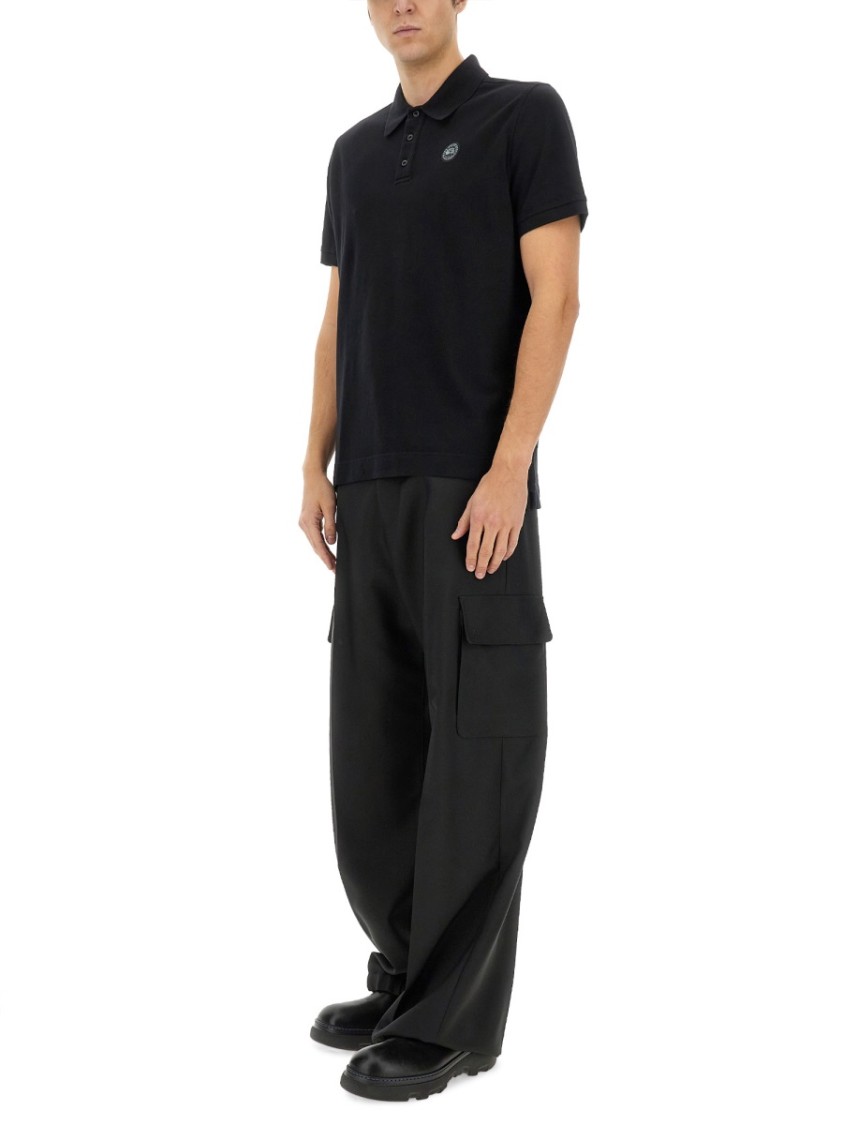 Shop Canada Goose Classic Black Polo With Subtle Logo