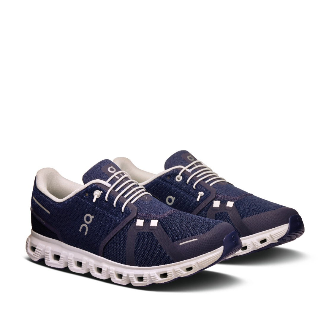 On Breathable Technical Fabric Sneakers With Cushied Sole In Black