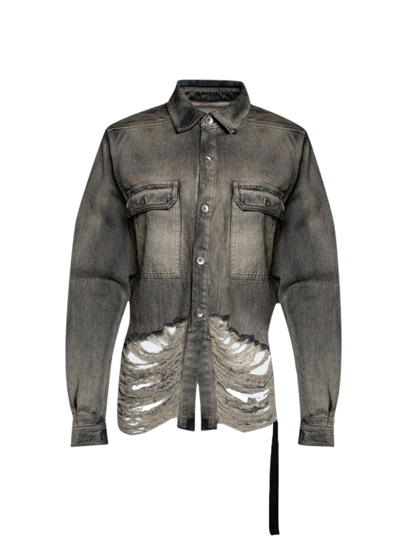 Rick Owens Drkshdw Drkshdw By Rick Owens Giacca Denim Cropped Overshirt