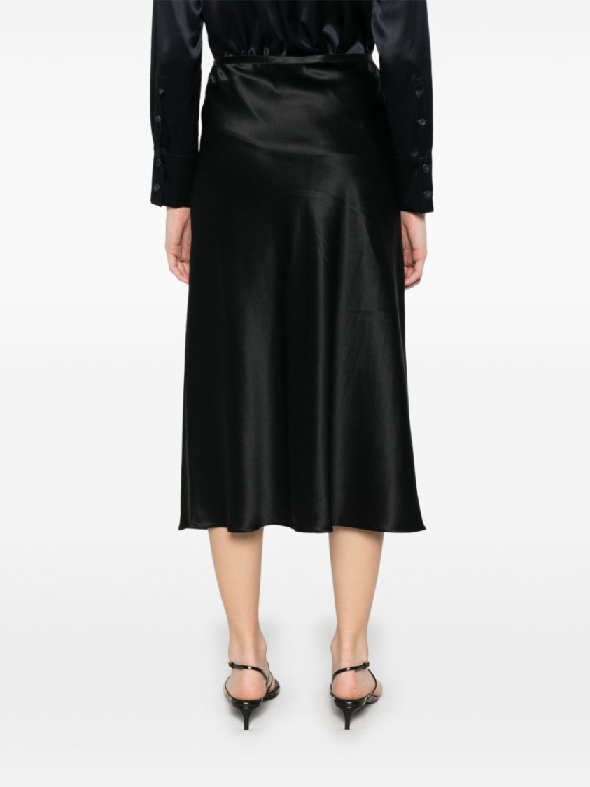 スカート Max Mara Flowing Black Silk Skirt With Refined Silhouette Max Mara Flowing Black Silk Skirt With Refined Silhouette