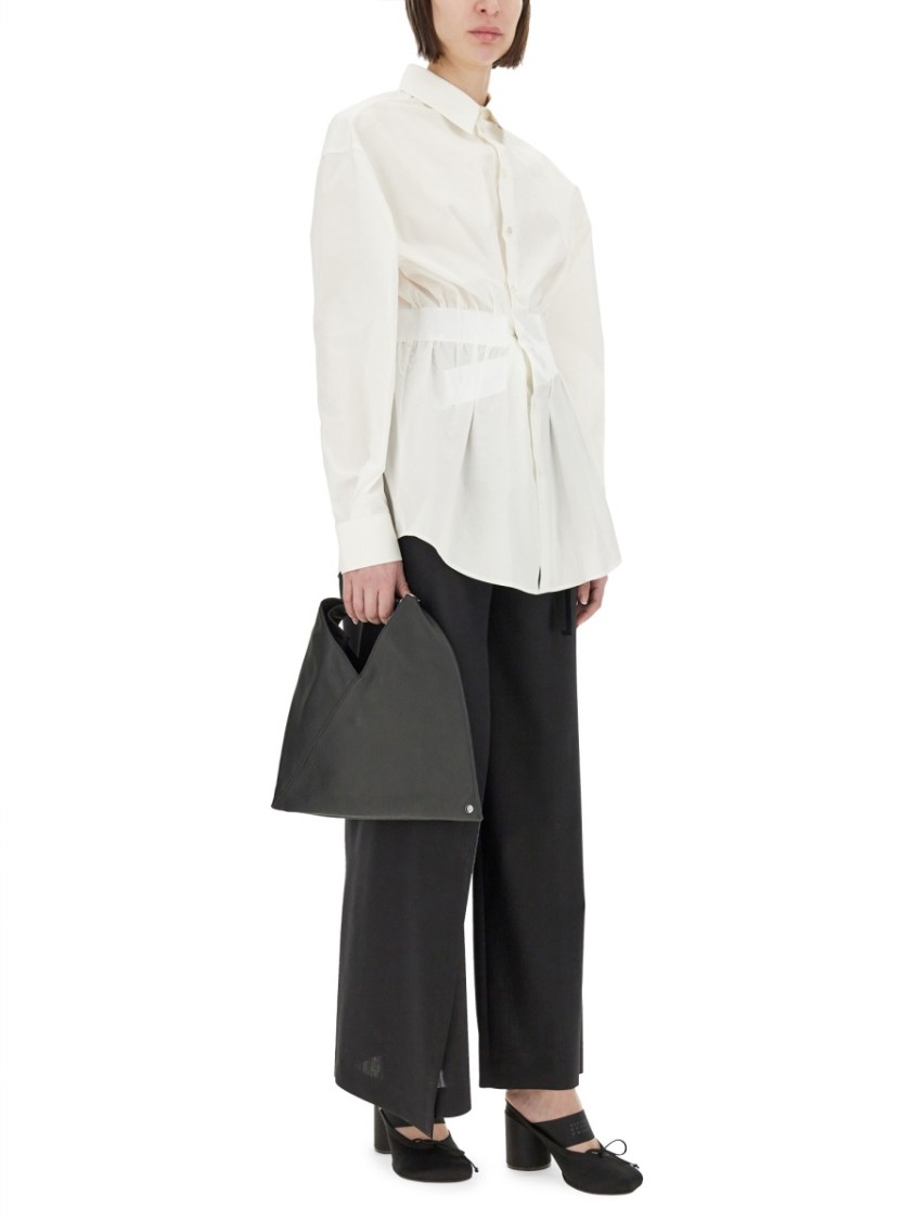 Mm6 Maison Margiela Mm6 By Maison Margiela Tailored Cotton Poplin Shirt In White