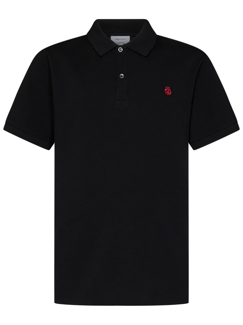 Shop Alexander Mcqueen Black Polo Shirt