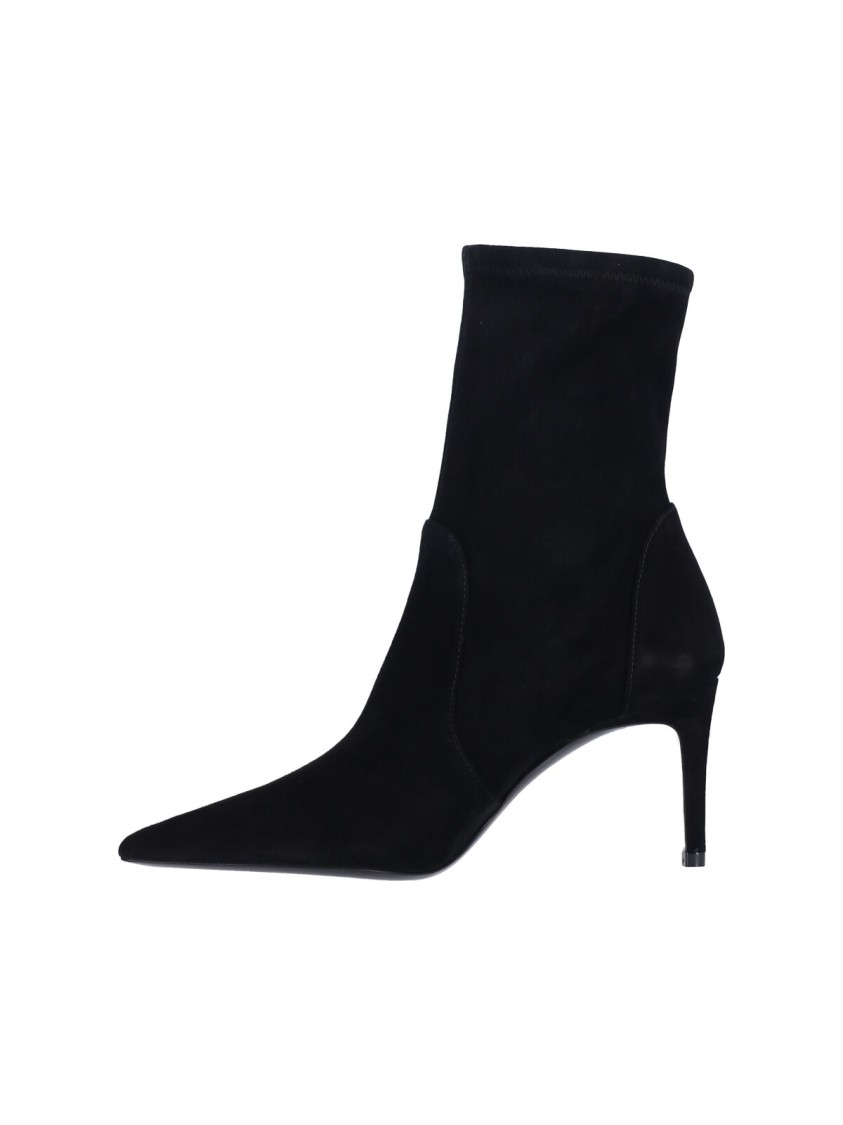 Stuart Weitzman Stuart Power Ankle Boots – Black In Black