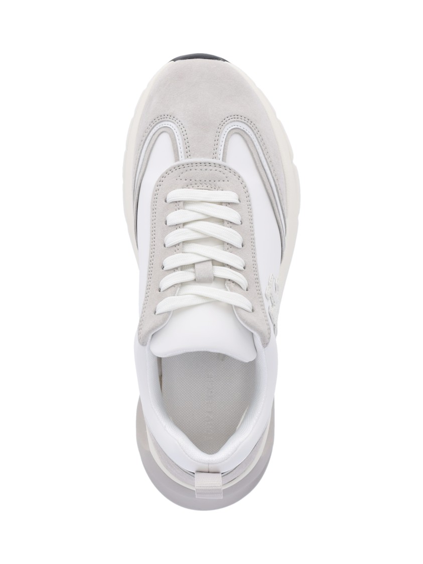 Shop Tory Burch White Leather 'good Luck' Sneakers – White