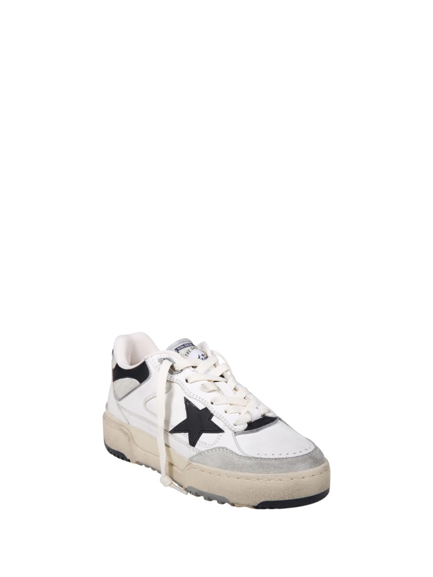 Golden Goose Forty2 Leather Sneakers With Black Star And Heel Tab Shoes In Multi