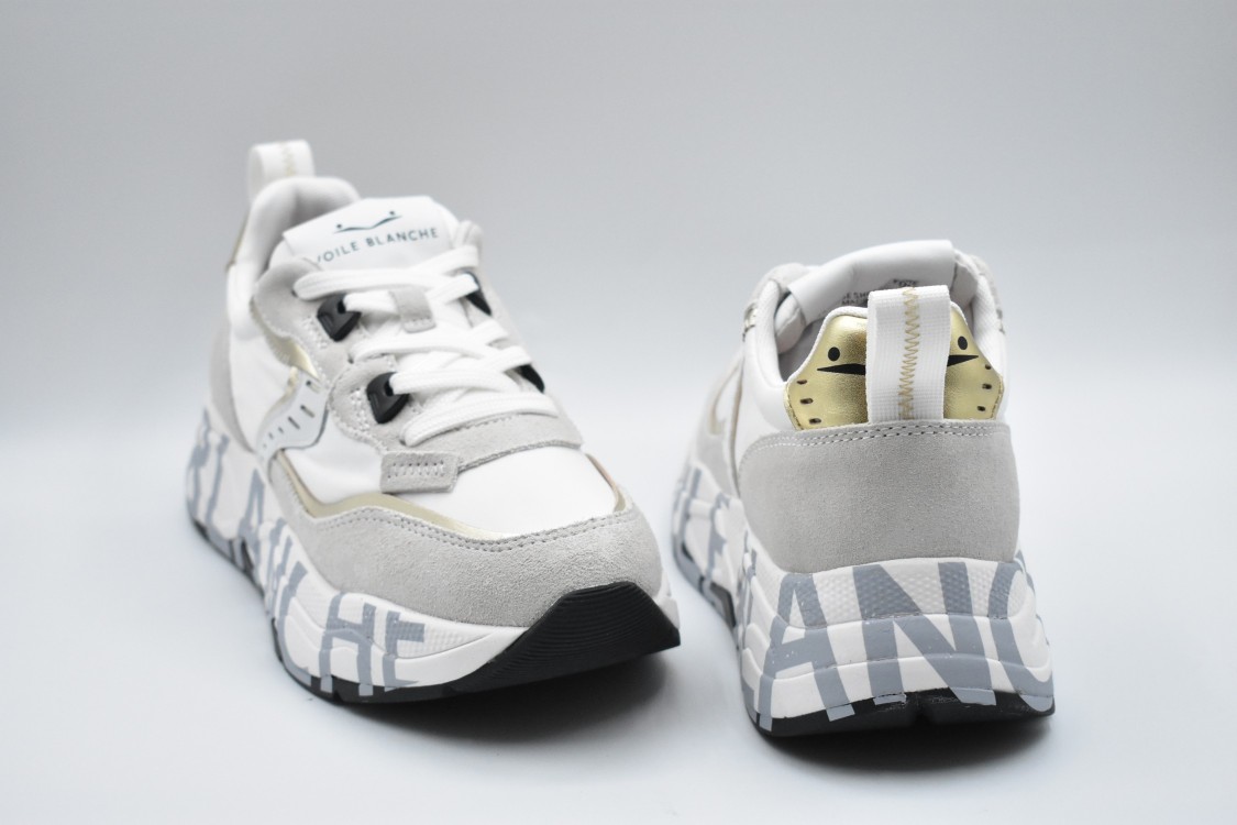 VOILE BLANCHE VOILE BLANCHE SNEAKERS IN WHITE PLATINUM