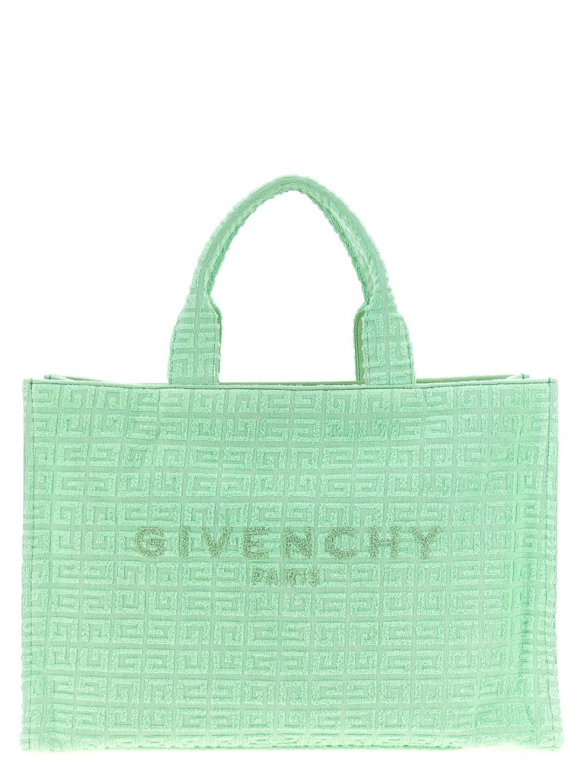 Givenchy Plage Capsule 'g-tote' Midi Shopping Bag In Green