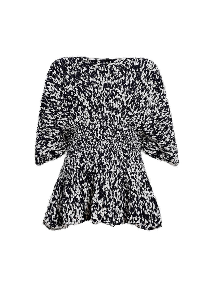 Khaite Mathilde Top Glaze And Midnight Navy In Multi