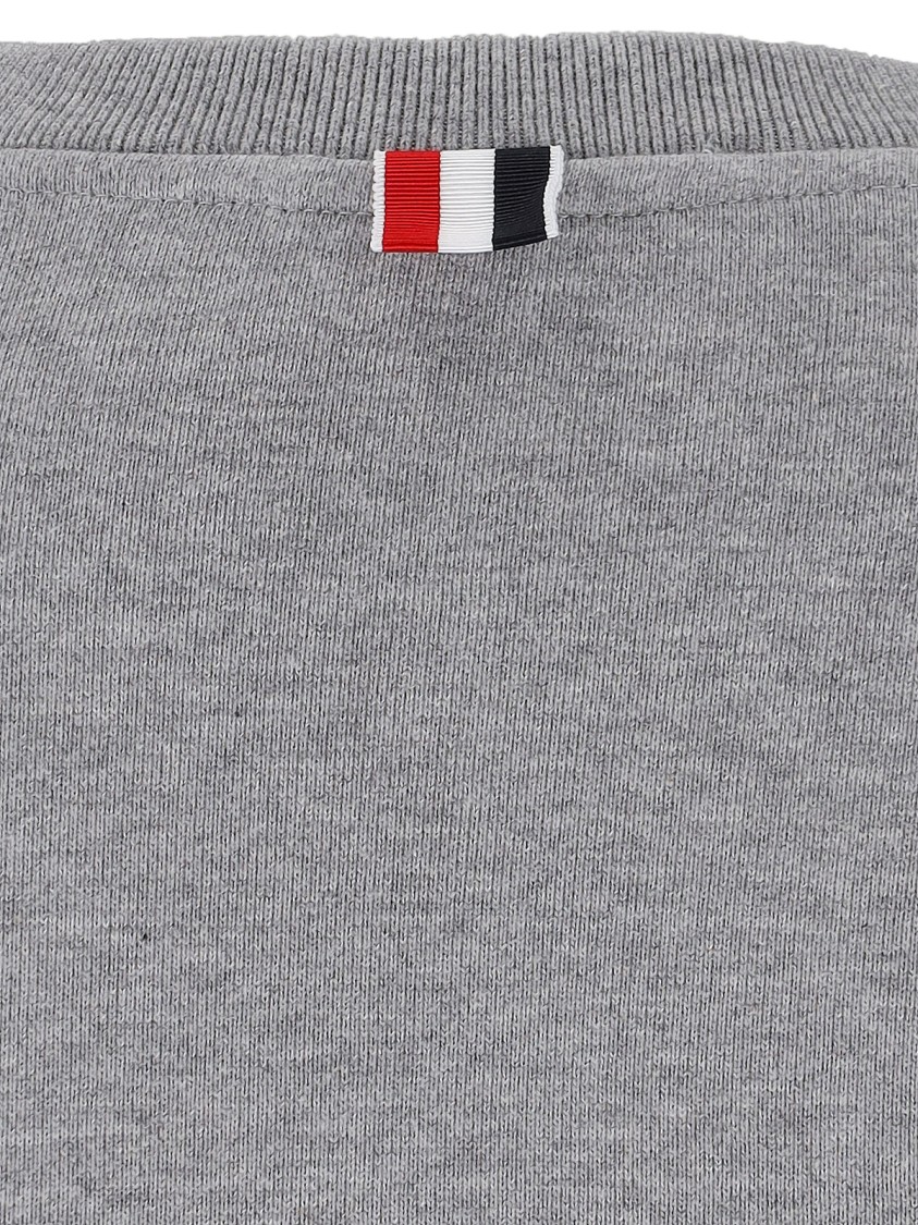 Thom Browne 4-bar' Crewneck Sweatshirt - Grey