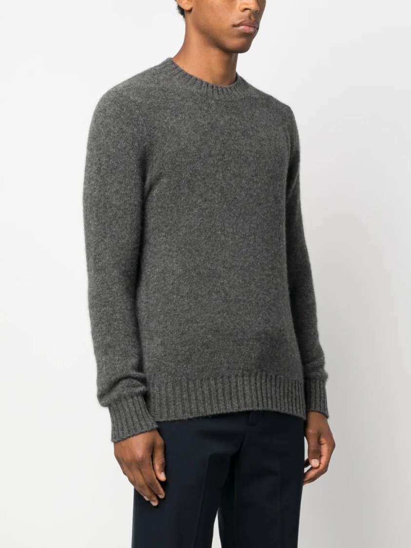 Piacenza 1733 Long Sleeve Crew-neck Sweater In Gray